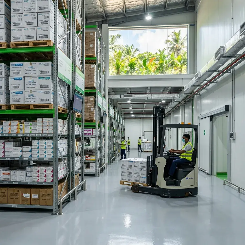 GDP-compliant cold-chain pharmaceutical warehouse